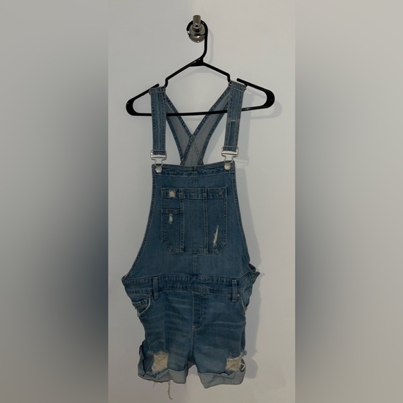 Denim ripped short overalls from garage in large - Picture 1 of 7